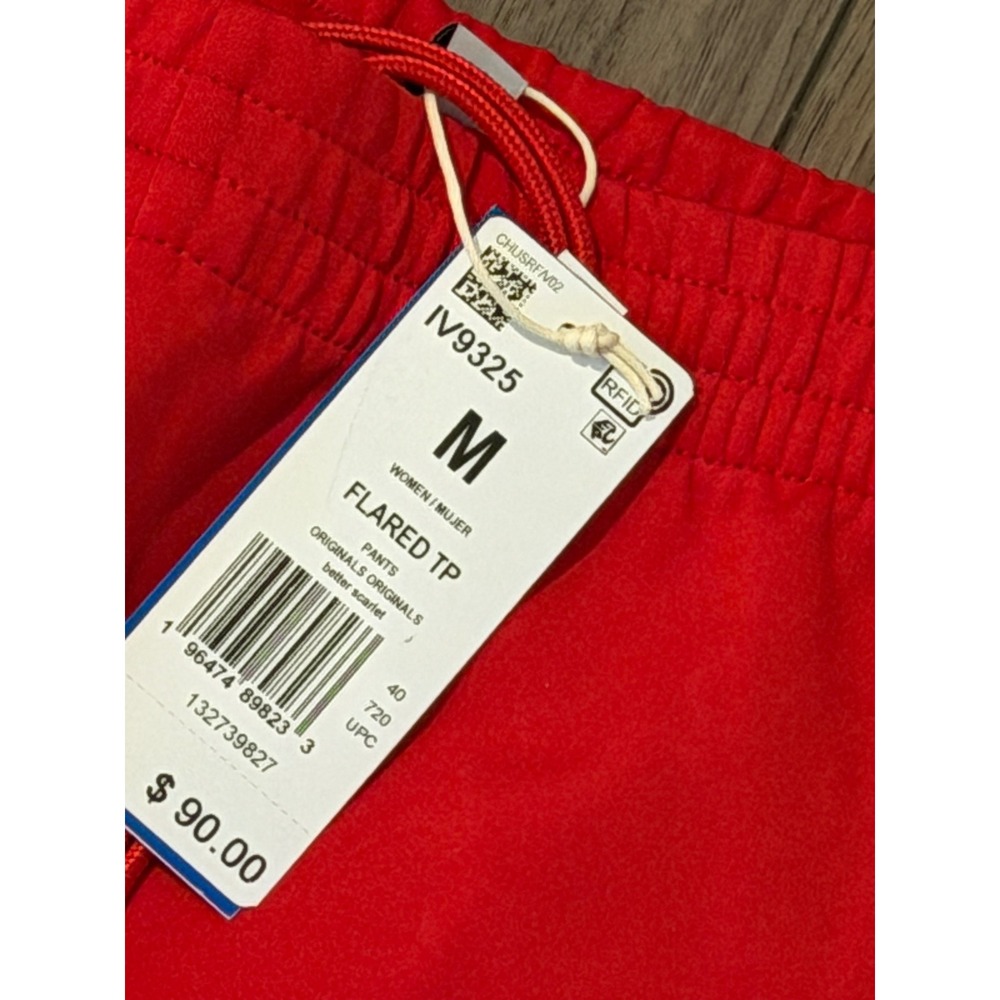 Adidas Originals Women Flared Track Pants Better Scarlet Red IV9325 Medium NWT - Picture 2 of 4